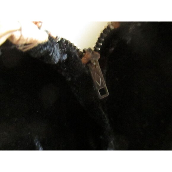 Vintage Women's Dress 6 1960's Crushed Velvet Sheer Sleeve Mod Funeral Veruca S - Picture 8 of 16